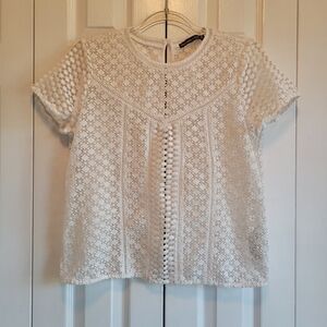 Abercrombie & Fitch Cream Lace Blouse